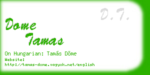 dome tamas business card