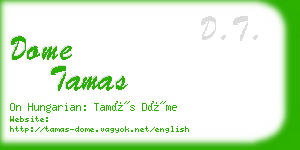 dome tamas business card